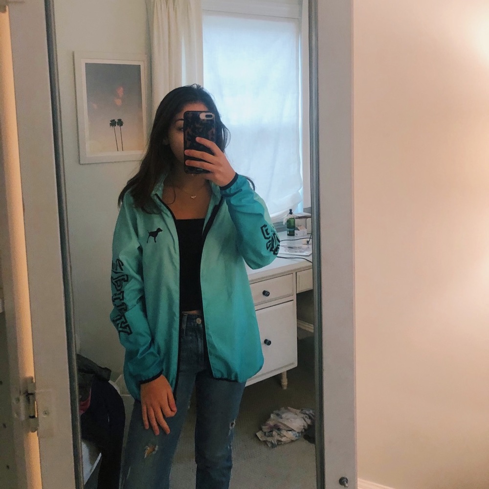 Blue windbreaker
